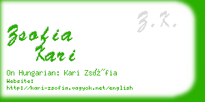 zsofia kari business card